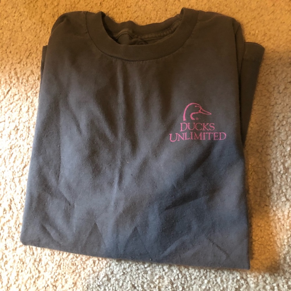 Ducks Unlimited Gray Long Sleeve Tee